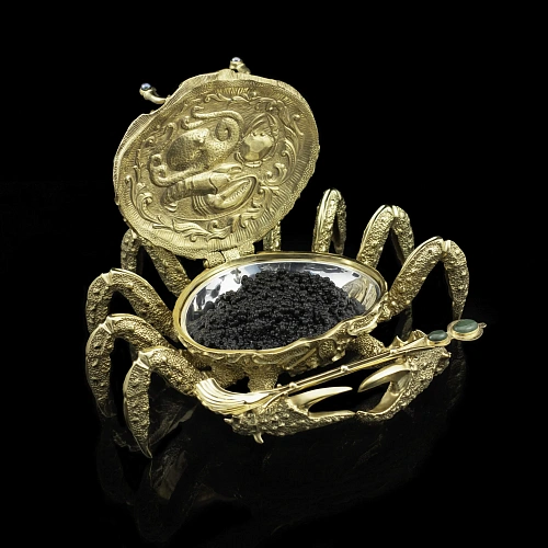 Икорница подарочная "Золотой краб" 