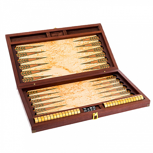 Нарды из  карельской березы "Медведь"