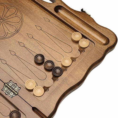 Нарды-шашки резные "Корабль"