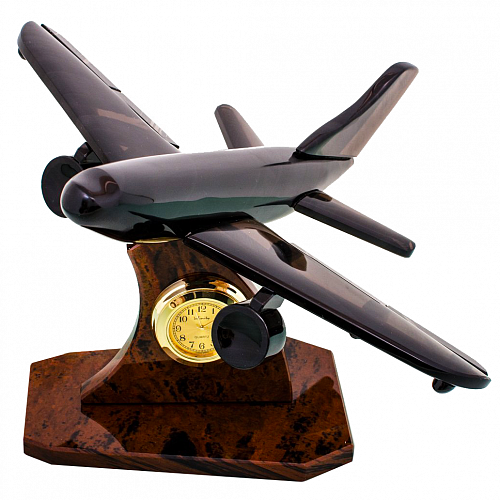 Часы из обсидиана "Самолет"