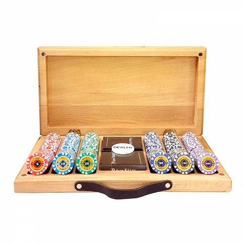Набор для покера Casino Star из ясеня на 300 фишек 