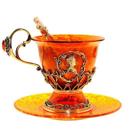 Чайный набор из янтаря «Екатерина»