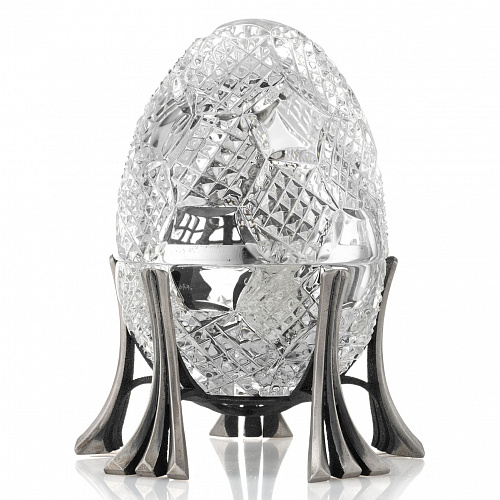 Серебряное подарочное яйцо "Лев Яшин"