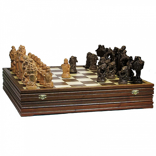 Шахматы резные из дуба "Сказка " 