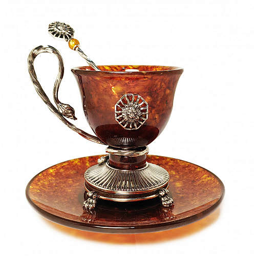 Кофейная пара из янтаря "Цезарь"