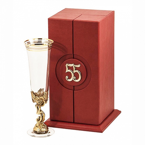 Бокал для шампанского "Юбилей, 55 лет" 