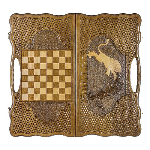 Нарды подарочные из массива бука "Львиная битва"