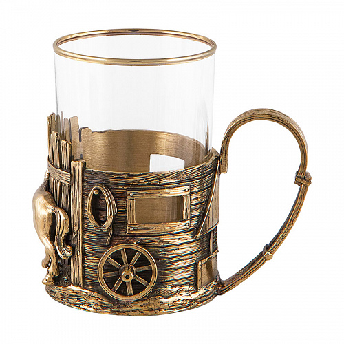 Подстаканник с ложкой "Лошадь"