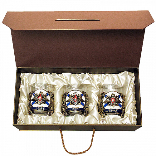 Набор из 3-х бокалов для виски "ВМФ"