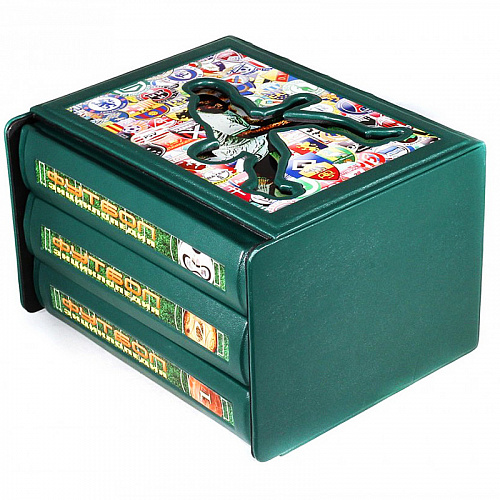 Подарочное издание книги "Футбол" в 3-х томах в кожаном переплете