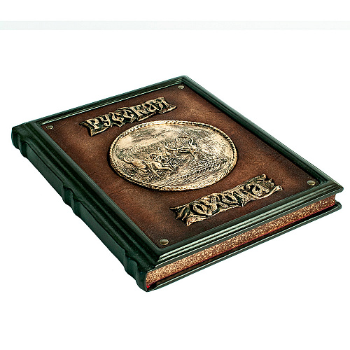 Книга в кожаном переплете "Русская охота"