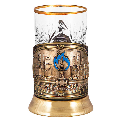 Подстаканник с ложкой "Газ"