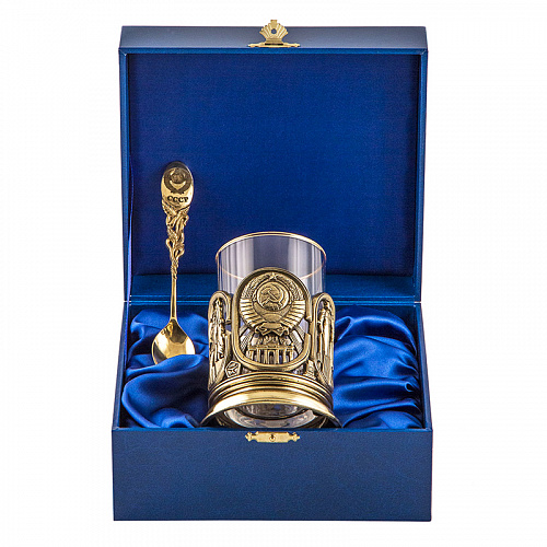 Подстаканник с ложкой "СССР"