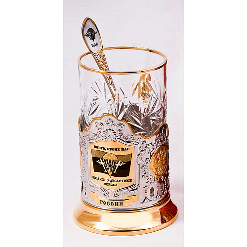 Подстаканник с ложкой "ВДВ"