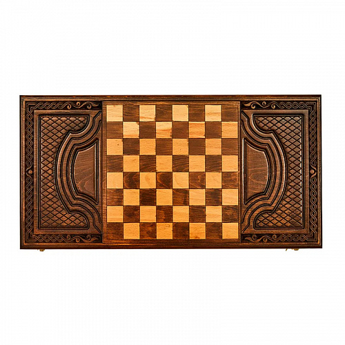 Нарды-шашки резные "Щит Давида"