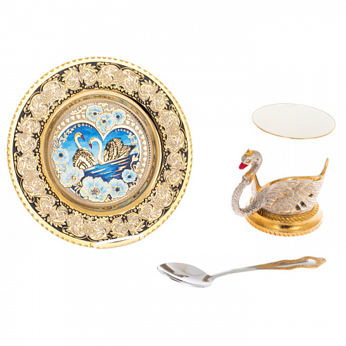 Кофейный набор "Лебеди" на 2 персоны, Златоуст