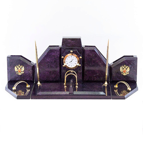 Настольный набор "Консул" камень змеевик