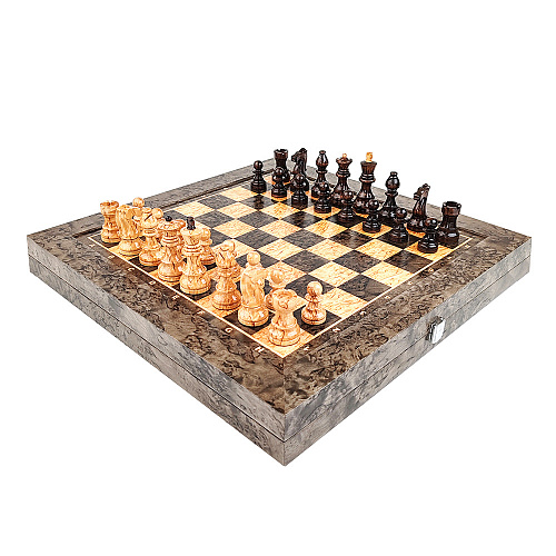 Шахматы из мореной карельской березы "Классические"