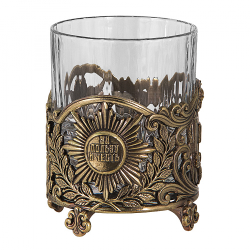 Бокал для виски "Юбилей, 50 лет" с камнями в деревянном футляре