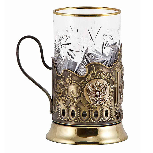 Набор для чая из двух подстаканников "Россия, Георгий Победоносец"