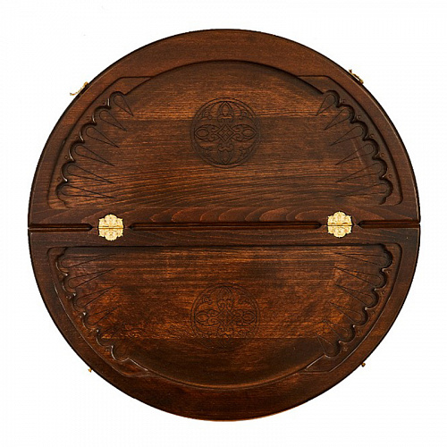 Подарочные шахматы + нарды "Круглые"