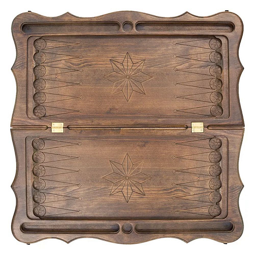 Нарды-шашки резные "Волк"