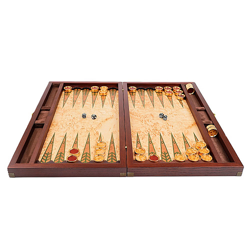 Нарды из  карельской березы "Медведь"