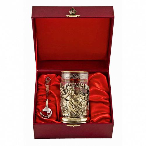 Подстаканник с ложкой "Баня"