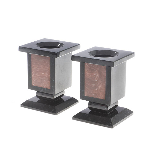 Письменный набор "Герб РФ" камень лемезит 