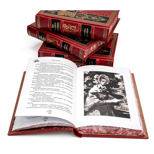 Собрание сочинений в кожаном переплете Тургенев И.С. в 12-ти томах