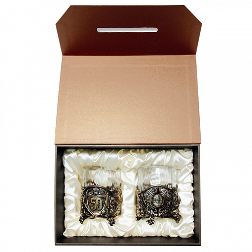 Набор из 2-ух бокалов для виски "Юбилей, 50 лет"