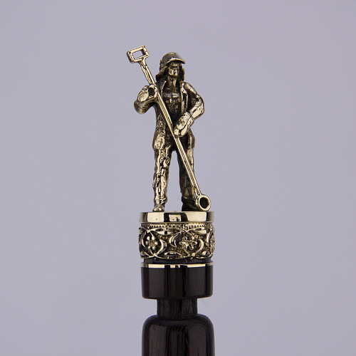 Рожок для обуви большой "Металлург" с крючком "Герб России"