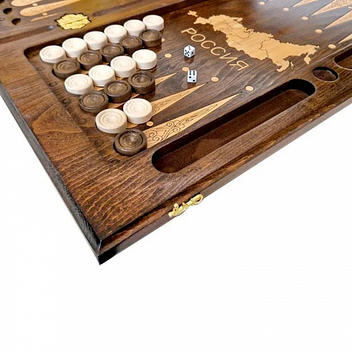 Нарды подарочные "Герб России"