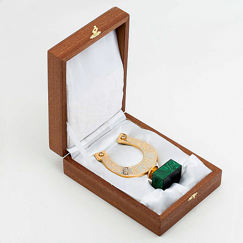 Подкова "На удачу" малахит