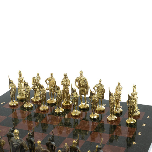 Шахматы из камня "Русские" яшма