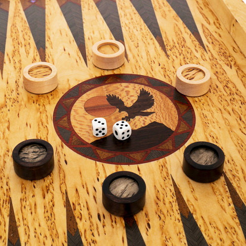 Нарды из  карельской березы "Сокол"