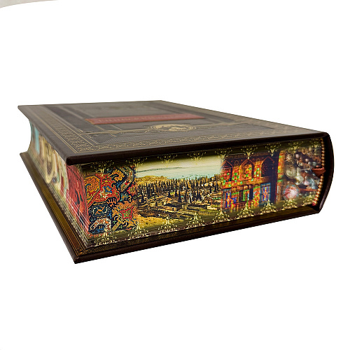 Книга в кожаном переплете "Азербайджанцы. Народы и культуры"