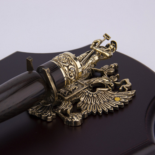 Рожок для обуви большой "Металлург" с крючком "Герб России"