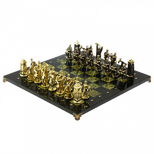 Шахматы из змеевика "Нефть" 