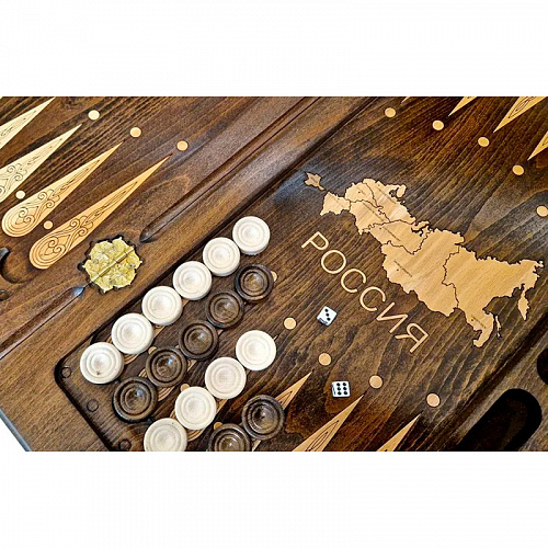 Нарды подарочные "Герб России"