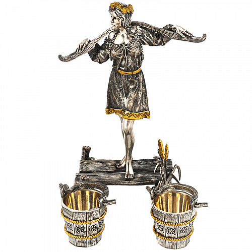 Серебряный набор для водки «Крестьянка»