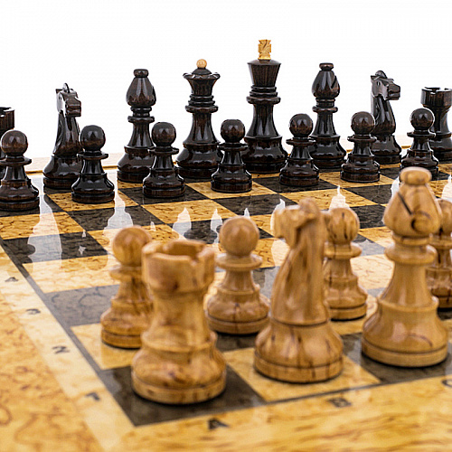 Шахматы из карельской березы "Классические"