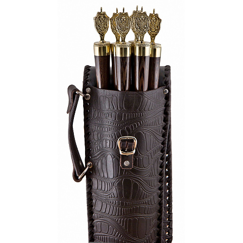 Набор подарочный в колчане из натуральной кожи "ФСБ"