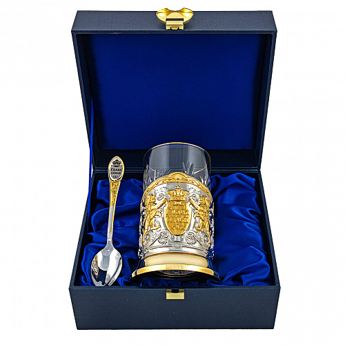 Подстаканник с ложкой "Глава семьи"