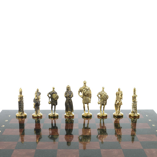 Шахматы из камня "Русские" яшма