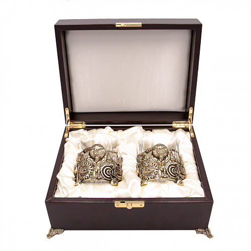 Набор из 2-х бокалов для виски "Атлант" в ларце