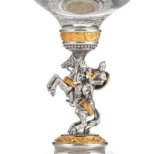 Набор серебряных рюмок из хрусталя "Всадник" 