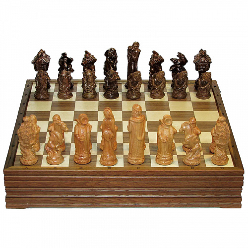 Шахматы резные из дуба "Сказка " 