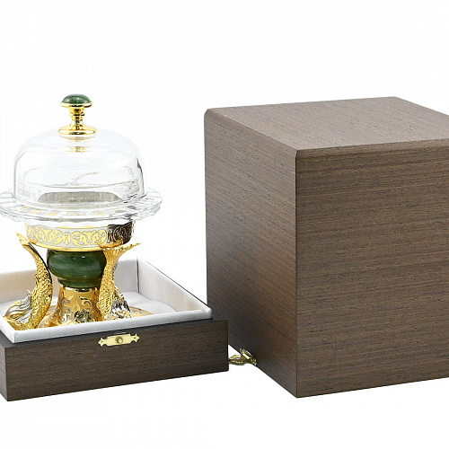 Икорница украшенная "Рыбки" Златоуст