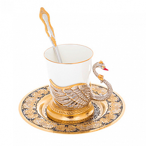 Кофейный набор "Лебеди" Златоуст